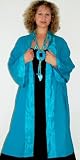 PERIWINKLE KIMONO COTTON ASIAN LAYER Fits - 2X 3X 4X - A547S