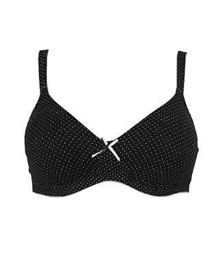 M2b Black Mini Spot Maternity T-Shirt Bra