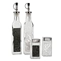Classic Black Oil Bottles and Salt & Pepper Set