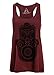 Burgundy Spiritual Hamsa Hand Yoga Loose Fit Muscle Tee Tank Top