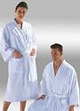 Lightweight White Terry Bathrobe - Great for Pool or Spa / 38 Length