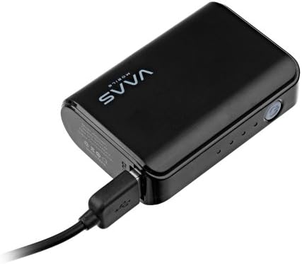 Vaas 5200mAh Battery Pack with Removable Belt-Clip/Stand for Apple Devices, Mobile Phones and Micro/Mini USB Devices (Choice of 2 Colors) (Black)