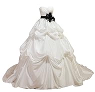 Strapless Lace Beaded Pageant Dress  With a Sash 