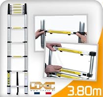 Linxor - Echelle T&eacute;lescopique 3.80 m&egrave;tres en Aluminium - Norme EN131