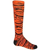 Red Lion Safari Acrylic Tiger Athletic Knee High Socks (Orange / Black - Large)