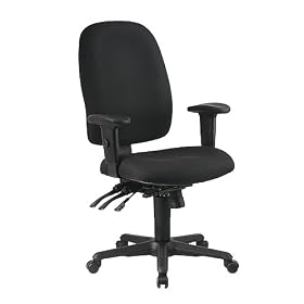Office Star Products Work Smart Ergonomic High Back Chair with Ratchet Back Adjustment