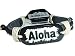 HAWAIIAN ALOHA BLACK LEATHER SURFER STYLE BRACELET