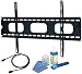 Ultra SLIM 30mm from Wall Mount Black Bracket fits 37 40 42 46 50 52 54 55 58 60 62 inch LCD / LED / Plasma TV of ALL MAKES ALL MODELS comes with FREE GOLD HDMI CABLE AND SCREEN CLEANING KIT