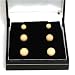 Set Of Three 9ct Yellow Frosted Ball Stud Earrings (4mm min) in Presentation Box