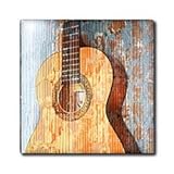 IMAGE OF Vintage Guitar Music Instruments - 12 Inch Ceramic Tile