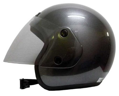 送料無料 バイク用 ヘルメット ◎ スタイリッシュ　ジェットヘルメット　（ガンメタ）