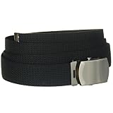 CEINTURE MILITAIRE US ARMY NOIR BOUCLE METAL ARGENT
