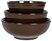 COLORcode Serving Bowl, Dark Chocolate, Set of 3