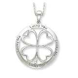Lucky Me, Lucky You, Friendship Necklace in Silver