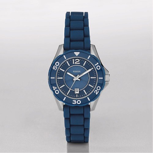 Fossil Riley Mini Silicone Watch - Blue