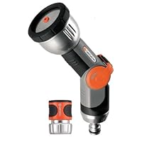 Gardena 8154 Premium 3-Pattern Ergonomic Garden Hose Spray Nozzle With Quick Connect