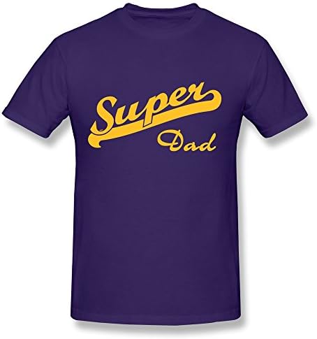 ZLSJ Men's Tee Super Dad Size XL Purple