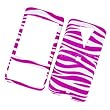 HTC Touch Pro GSM Fuze AT&T Rubberized Snap On Protector Hard Case Image Cover "Light Purple Zebra Pattern" Design