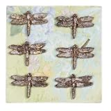 Antique style Resin life-like magnets - Dragonflies
