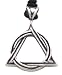 Circled Triangle Circle Knot Pewter Pendant Necklace