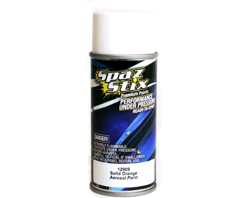 Spaz Stix Solid Aerosol Paint, Orange, 3.5-Ounce