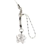 Hand Crafted Cellular Phone Charm - Animal Butterfly - Clear