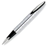 Cross Verve Radial Chrome Fountain Pen with Charcoal Tone Accents - Medium