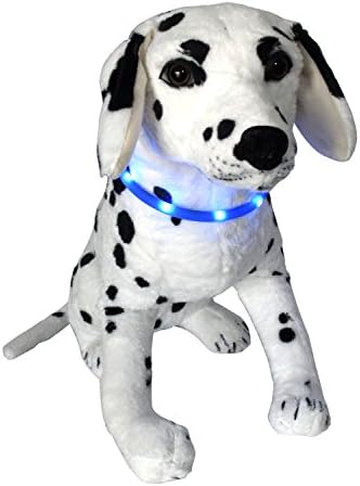 stardrift LED Night Visible Dog Luminous Safety Collar Glowing Pet Necklace Waterproof Rechargeable Cuttable One Size Fits All Pet (blue)