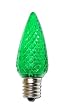 Green LED C9 Replacement Light Bulb / Intermediate Base L.E.D. / .96 Watt Holiday and Christmas Lighting Replacements