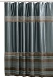 Maytex Mark Chenille Fabric Shower Curtain, Blue