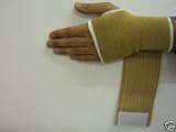 2 x Elasticated Skin Tone Open Hand Palm Support With Adjustable Wrist Wrap