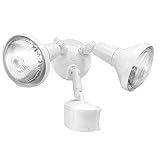 Cooper Lighting MS249RW Regent Security Floodlight with Decorative Metal Lamp Covers, Indoor Alarm/L