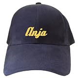 CAPS WOMAN NAVY BLUE EMBROIDERY  WORD SIMPLE ANJA 