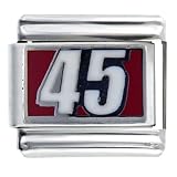 Nascar #45 Licensed Sports Italian Charms Bracelet Link