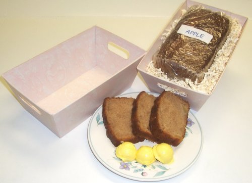 Scott's Cakes Apple Bread in a Pink Victorian Tray by Scott's Cakes