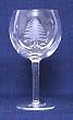 Individually Hand Etched Spruce Tree Red Wine Glass 7 1/4"H Set / 4