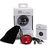 YooMeeRedBEAT51PortableTravel-sizeMiniSpeakerforAppleiPhone4g,iPad,iPodTouch,OtherMP3Players,CellularPhones,PCComputers,andTabletPC(Red)