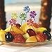 72 Hibiscus Flower Food Cocktail Cupcake Picks for Luau Parties
