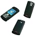 BLACK SILICONE SKIN RUBBER CASE COVER (Open Keypad) for BLACKBERRY 8100 PEARL - RETAIL PACKAGING