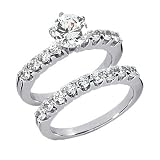 1.05 Ct Diamond Engagement Ring Bridal Set Round Cut Solitaire