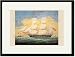 Black Framed/Matted Print 17x23, St. Mary's Entering the Harbour of Mobile