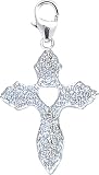 14k Gold Diamond Cross Charm (1/10 cttw)