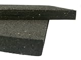 Rubber-Cal Shark Tooth Heavy Duty Recycled Rubber Floor Mat - Black in color - 3/4 thick