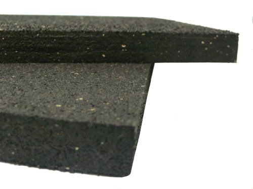 Rubber-Cal Shark Tooth Heavy Duty Recycled Rubber Floor Mat - Black in color - 3/4" thick