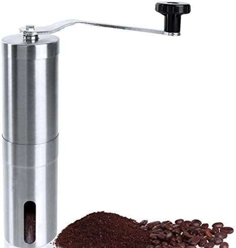 Octoberlsy Stainless Steel Manual Burr Adjustable Ceramic Best Coffee Grinder with Hand Crank
