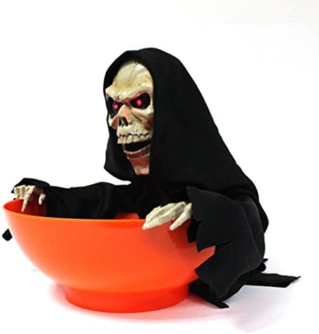 Grim Peaper Ghost Light-perceptive Voiced Toy Snapping Sam with Candy Bowl
