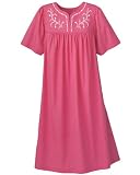 National Embroidered Chambray Dress, Plus