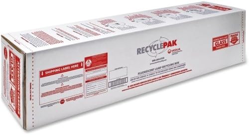 RecyclePak Recycling Box - White, Red - Lamp Recycling - 1 / Kit