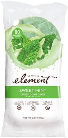 Element - Sweet Mint Corn and Chia Seed Cakes, case of 12 packs with 6 corn cakes in each pack