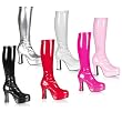EXOTICA-2000, 4" Heel Women's Costume or Halloween Platform Stretch Patent GOGO Boots in 6 Colors and Sizes 6-14
